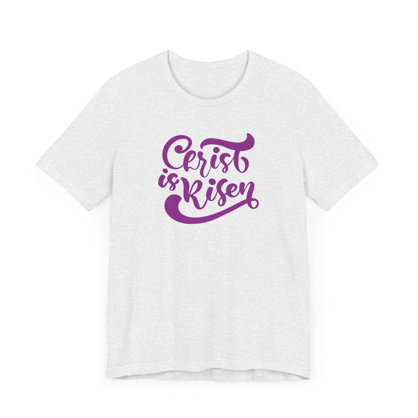 Christ is Risen Purple Print Unisex Jersey Short Sleeve Tee