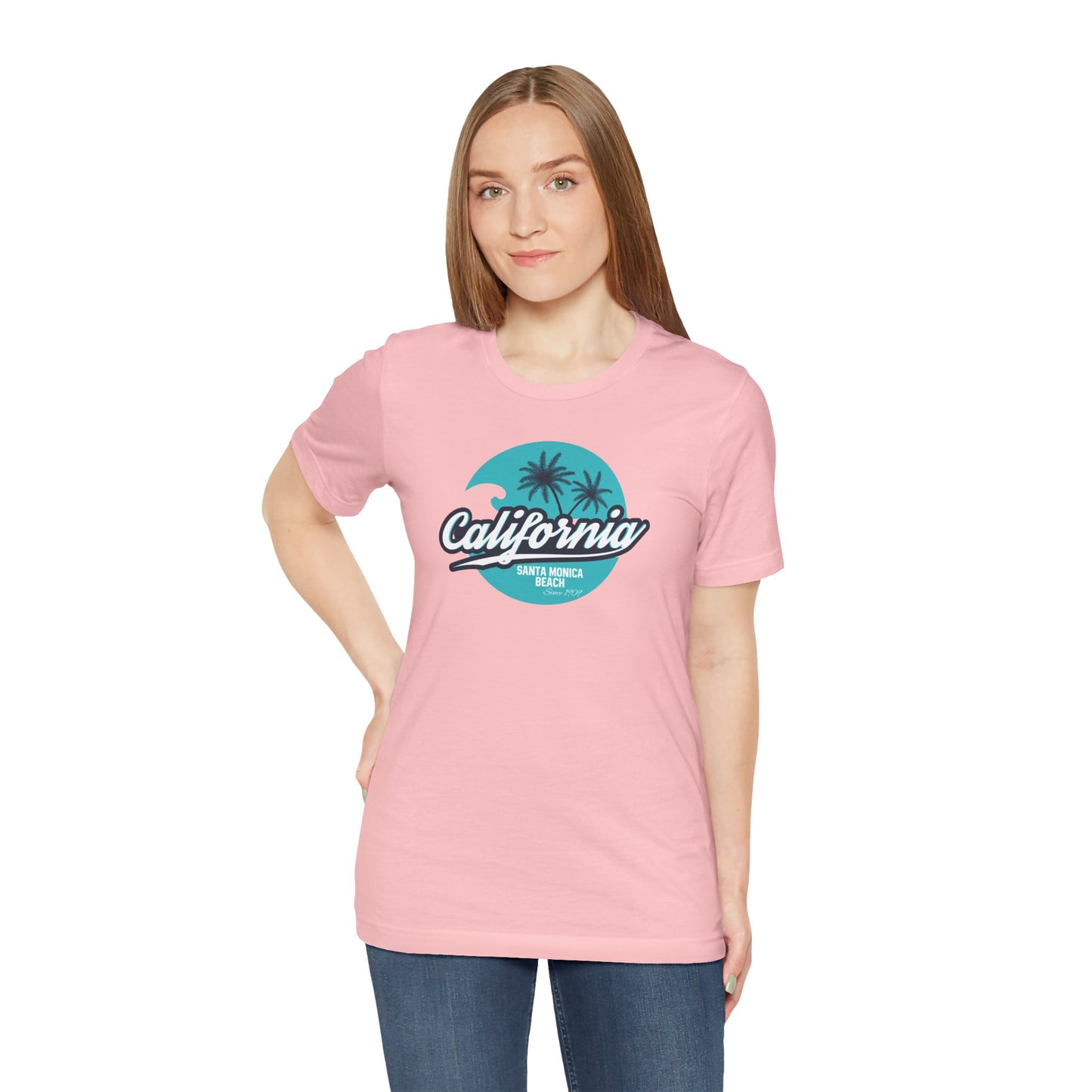 California Santa Monica Beach Unisex Jersey Short Sleeve Tee
