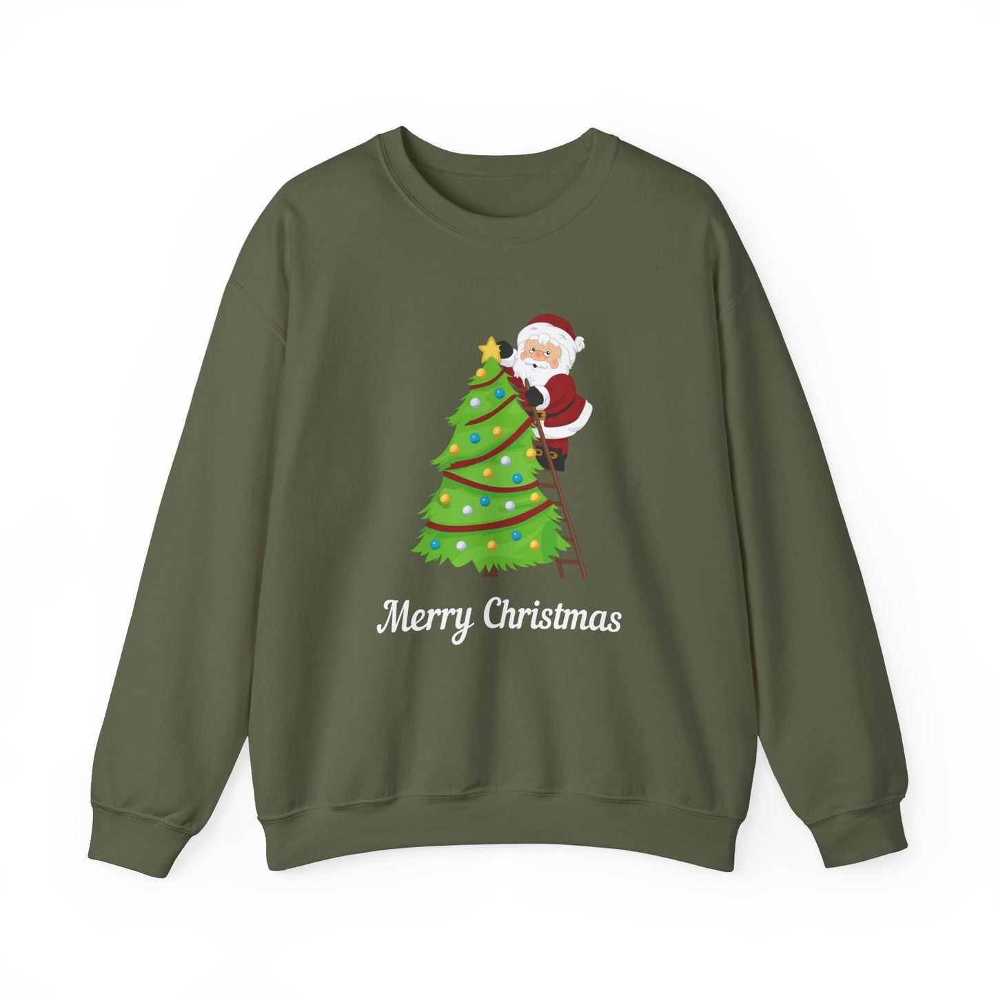 Unisex Heavy Blend Crewneck Sweatshirt Santa Climbing Ladder Merry Christmas π
πβ¨