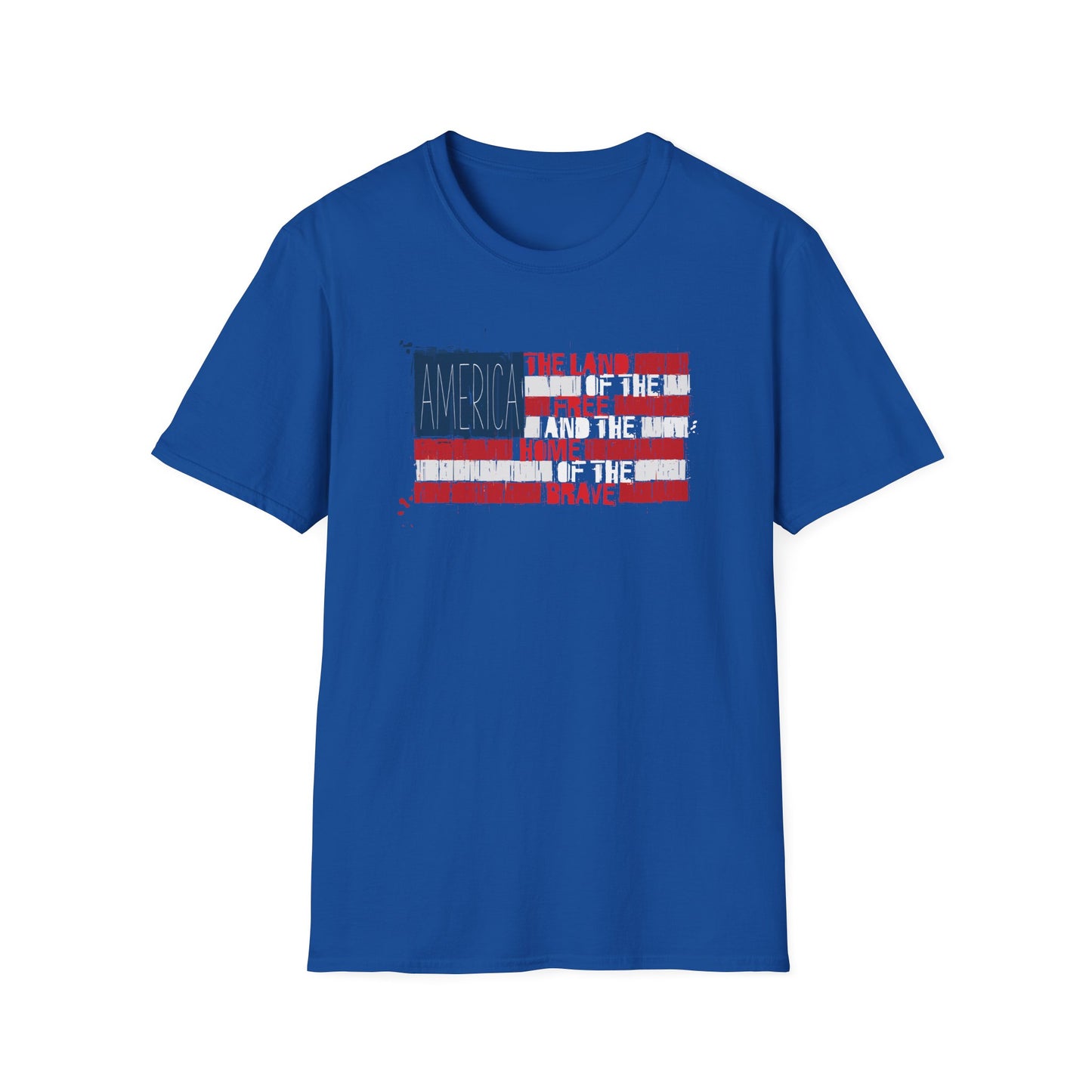 America The Land Of The Free Unisex Softstyle T-Shirt