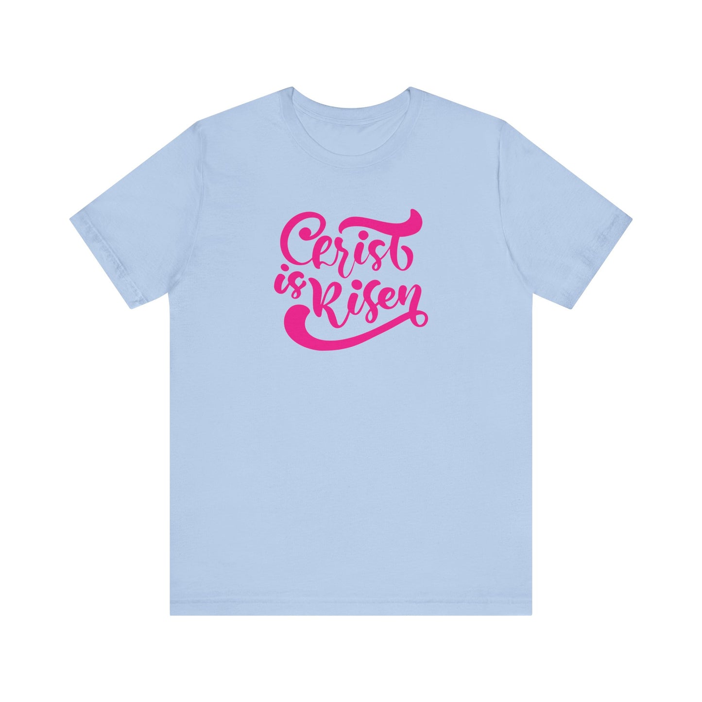 Christ is Risen Pink Print Unisex Jersey Short Sleeve Tee