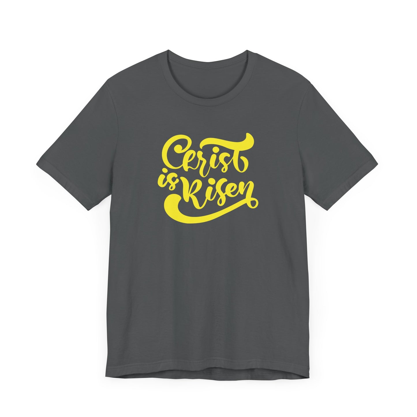 Christ is Risen Yellow Print Unisex Jersey Short Sleeve Tee