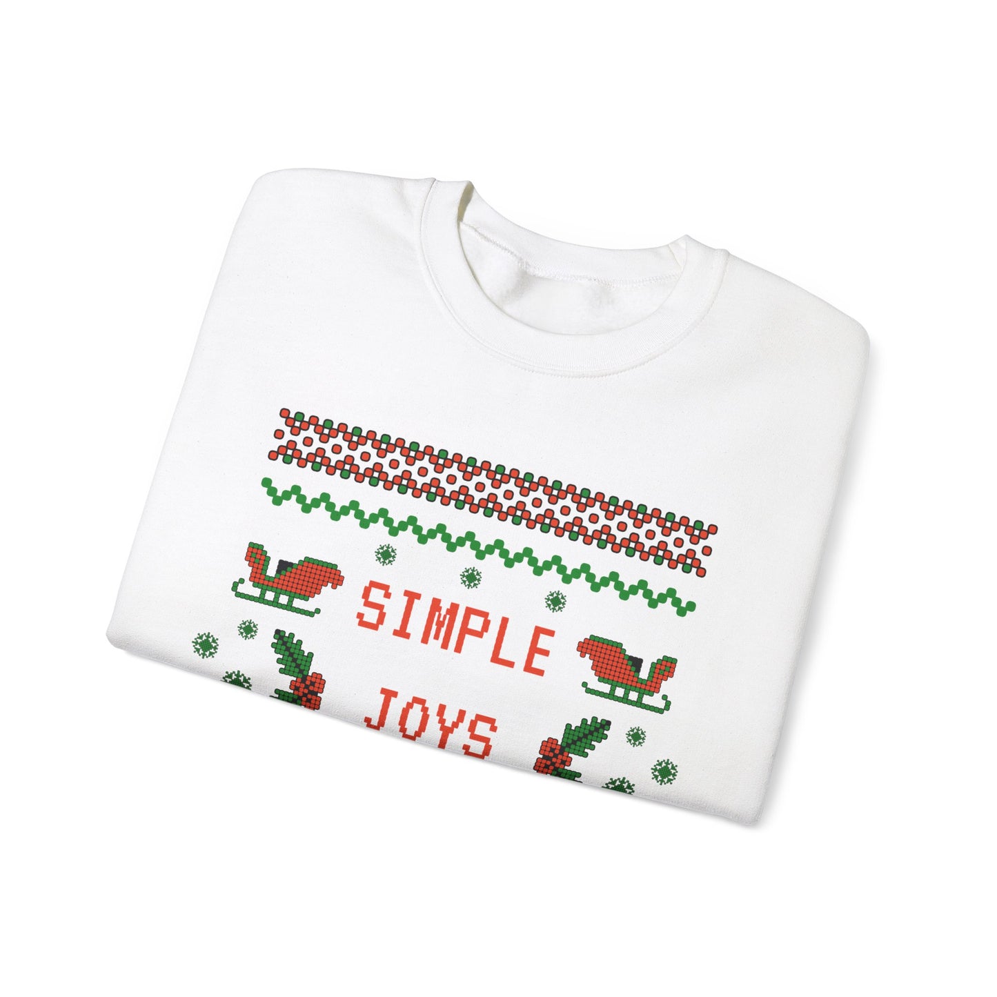 Unisex Heavy Blend Crewneck Sweatshirt Simple Joys Christmas Cheer πβ€οΈβ¨