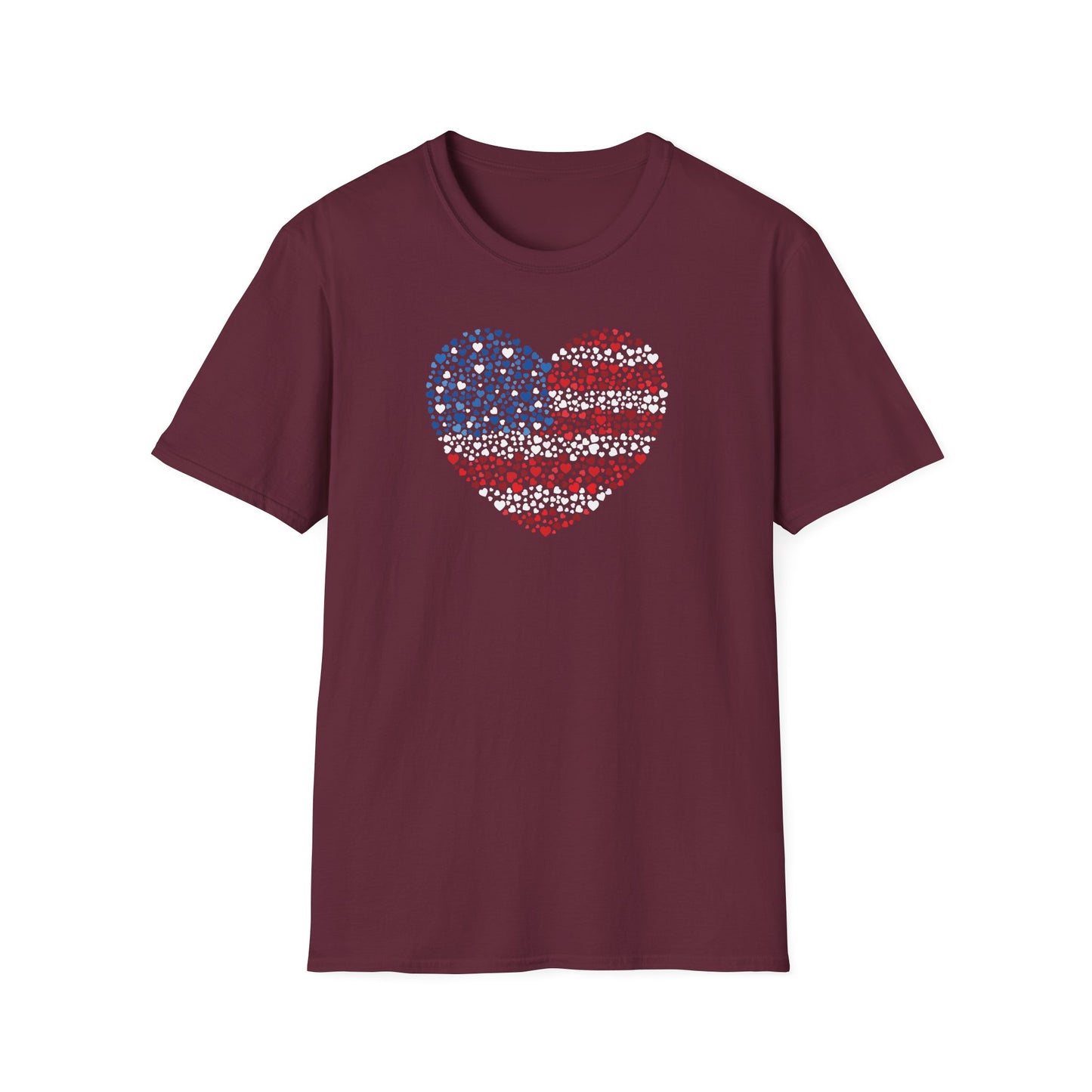 Patriotic Heartbeat Unisex Softstyle T-Shirt