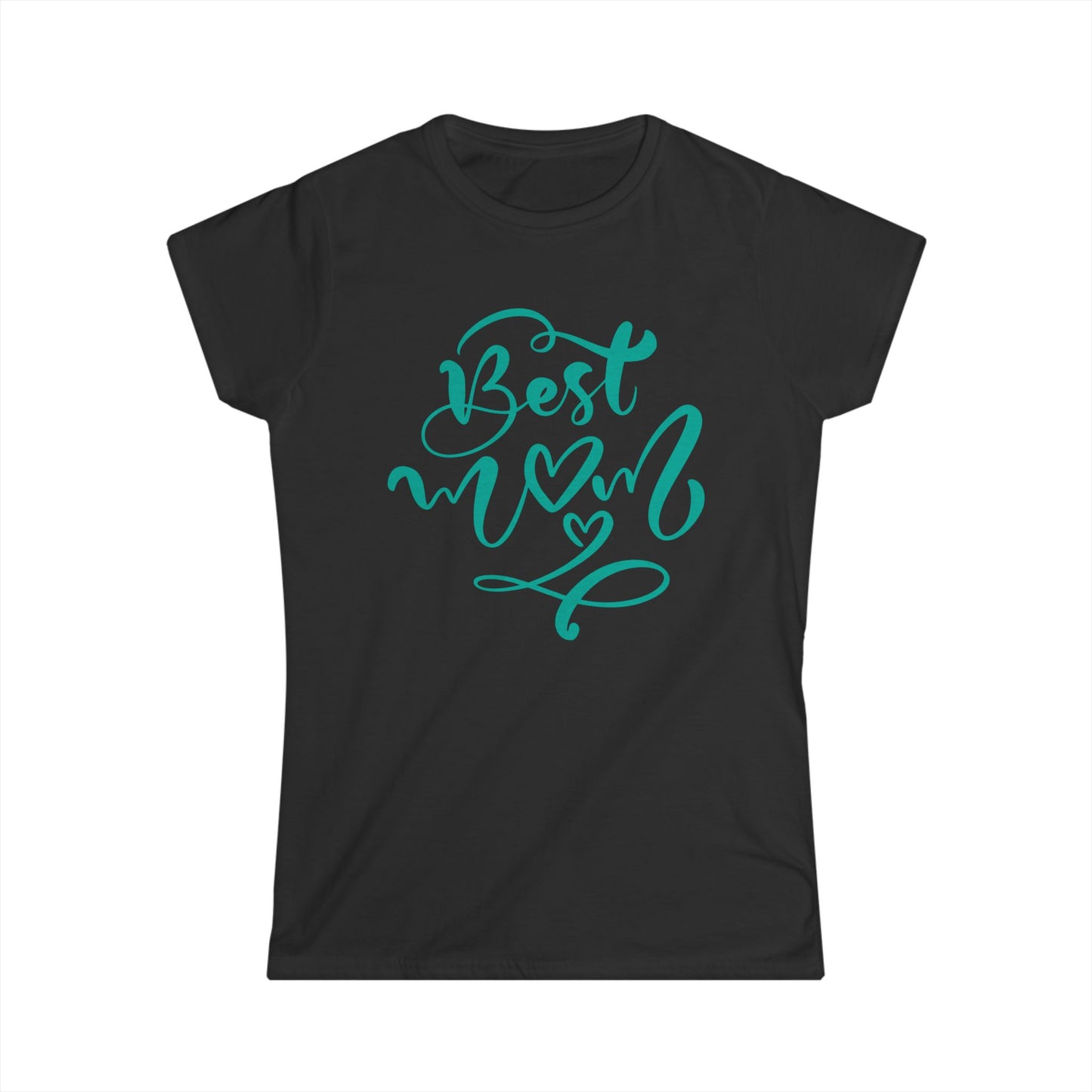 Best Mom Jade Color Print Women's Softstyle Tee