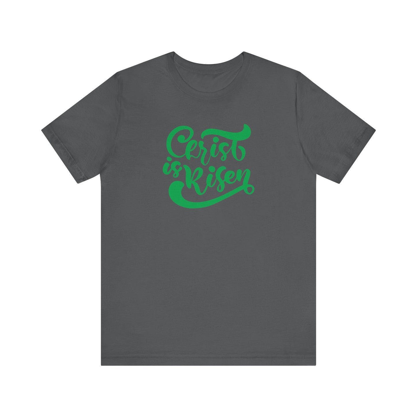 Christ is Risen Green Print Unisex Jersey Short Sleeve Tee