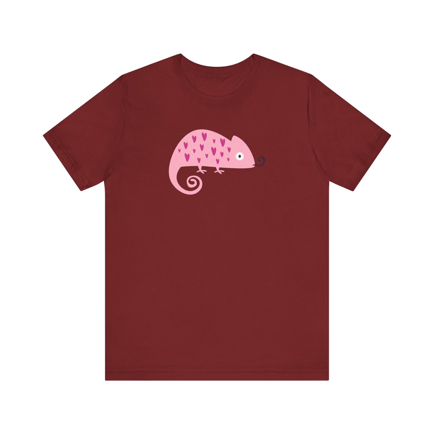Pink Chameleon Love Heartfelt Charm Unisex Jersey Short Sleeve Tee