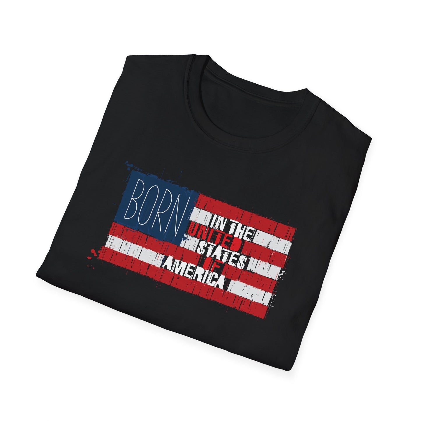 Born In The USA Unisex Softstyle T-Shirt