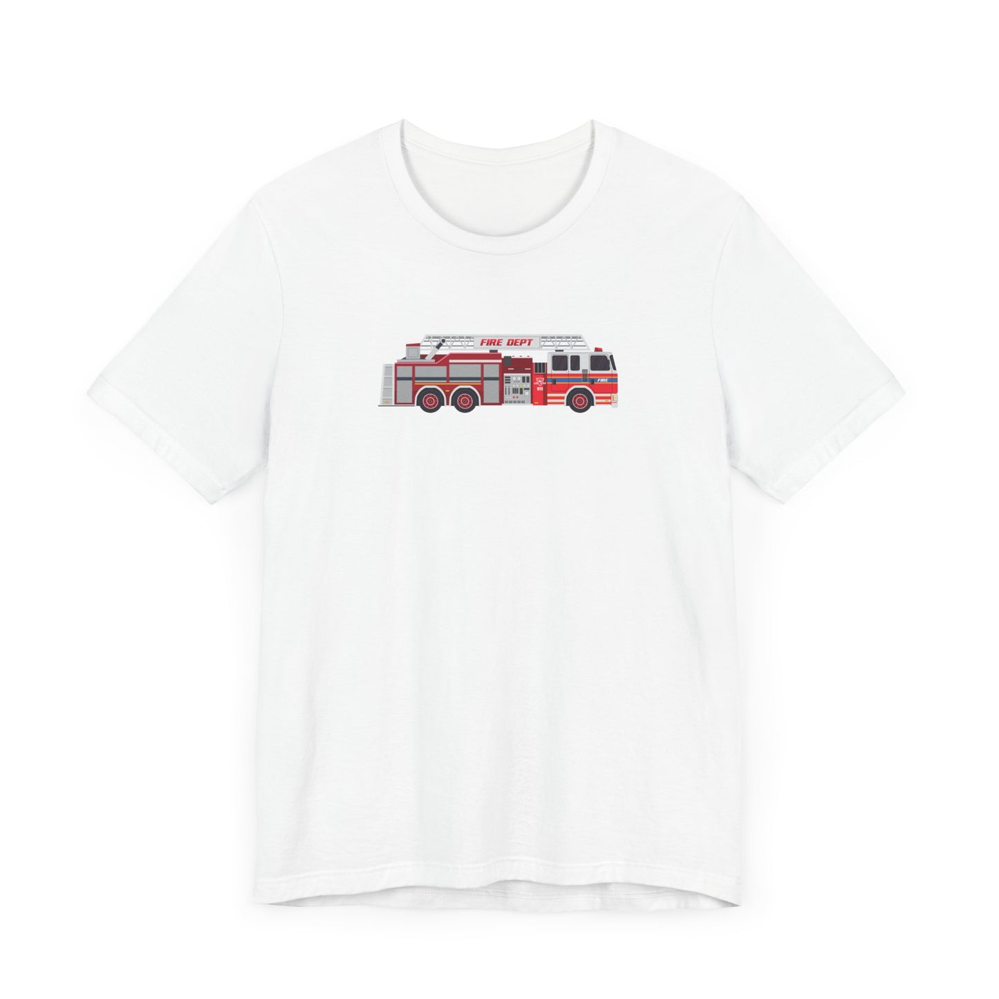 Unisex Jersey Short Sleeve Tee Fire Department Ladder Truck