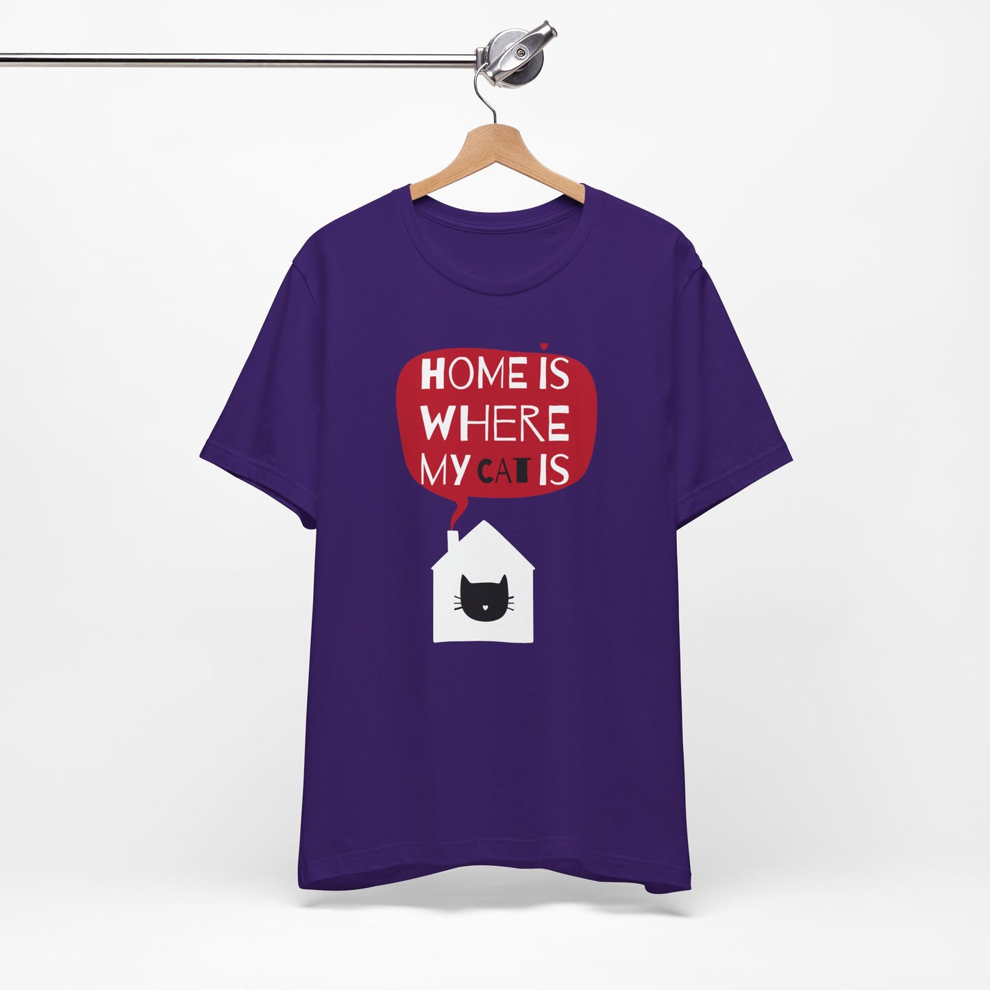 Home Is Where My Cat Is Unisex Jersey Short Sleeve Tee
