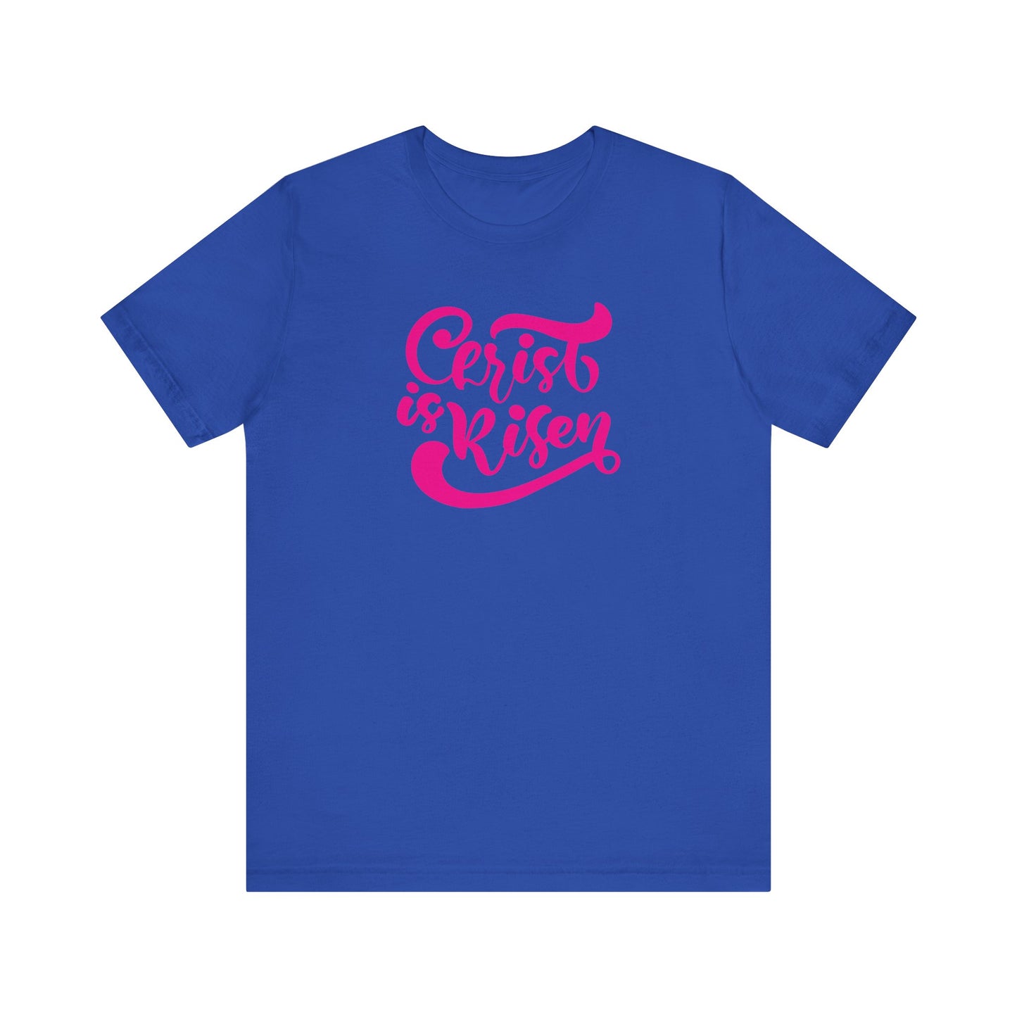 Christ is Risen Pink Print Unisex Jersey Short Sleeve Tee