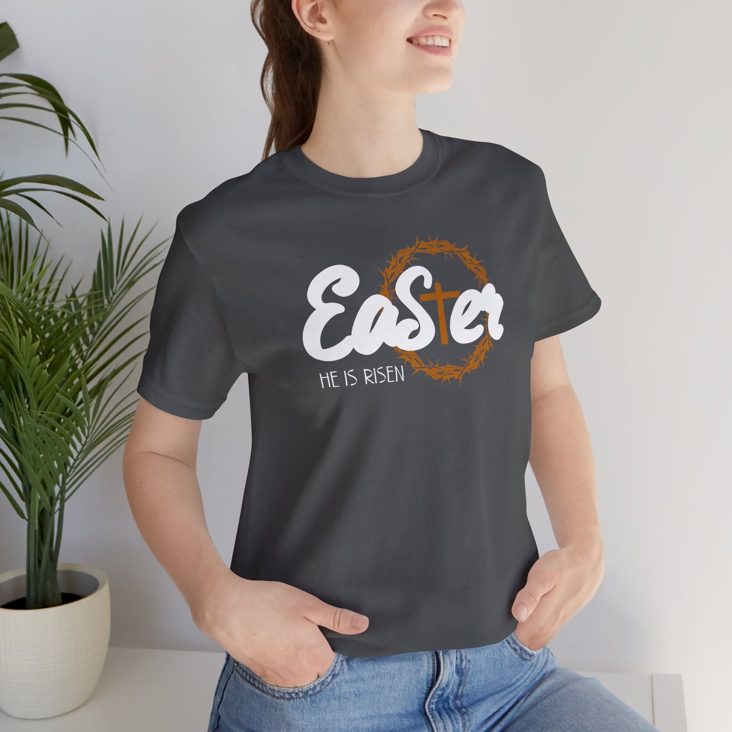 Easter He Is Risen Unisex Jersey Short Sleeve Tee