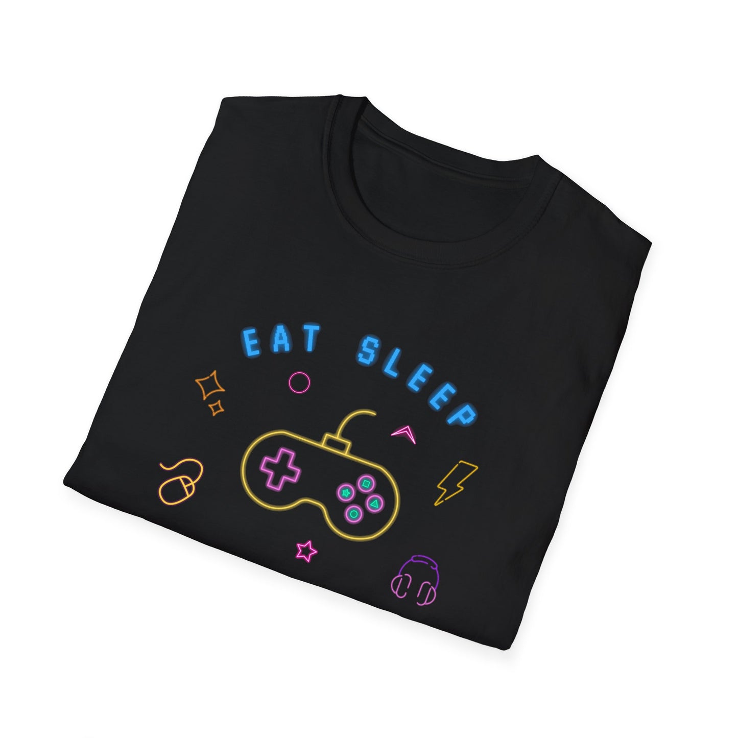 Eat Sleep Game Repeat Unisex Softstyle T-Shirt