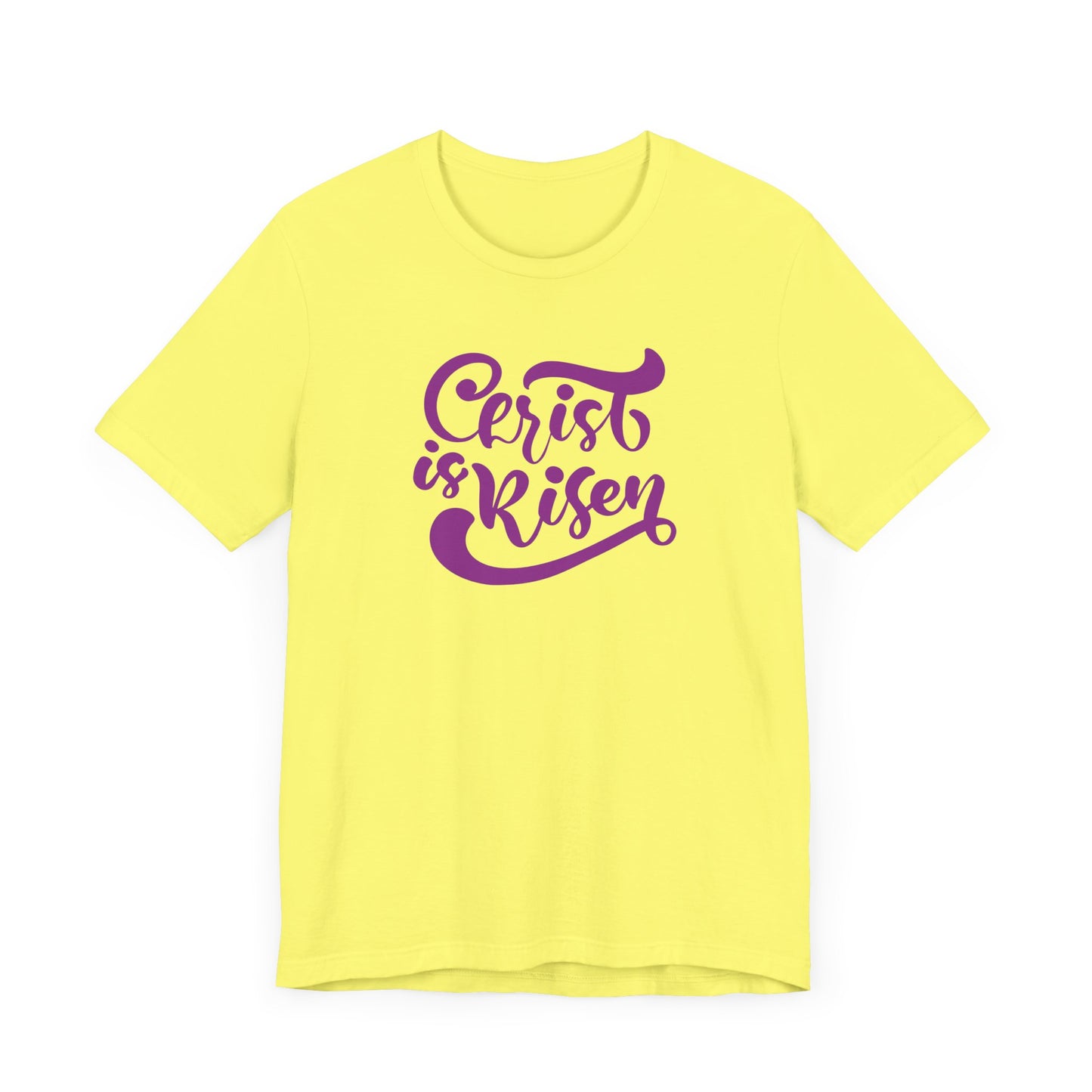 Christ is Risen Purple Print Unisex Jersey Short Sleeve Tee