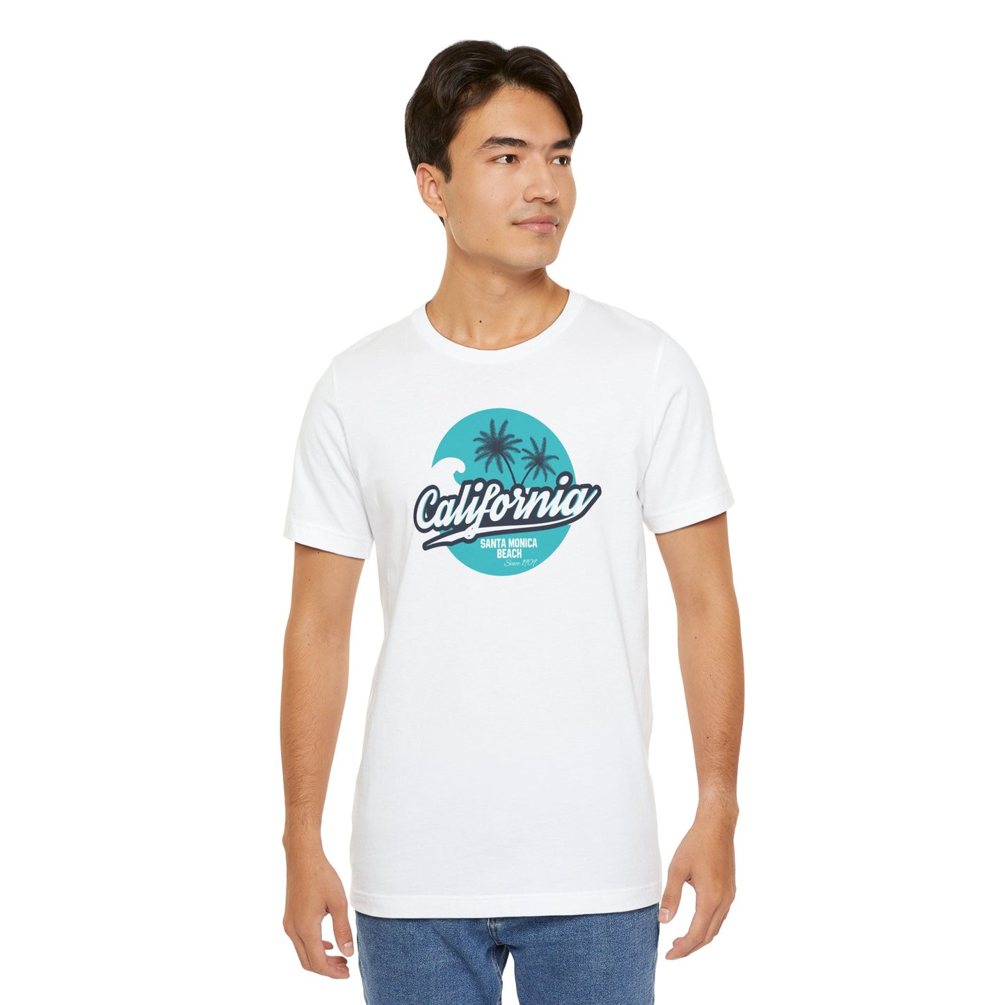 California Santa Monica Beach Unisex Jersey Short Sleeve Tee