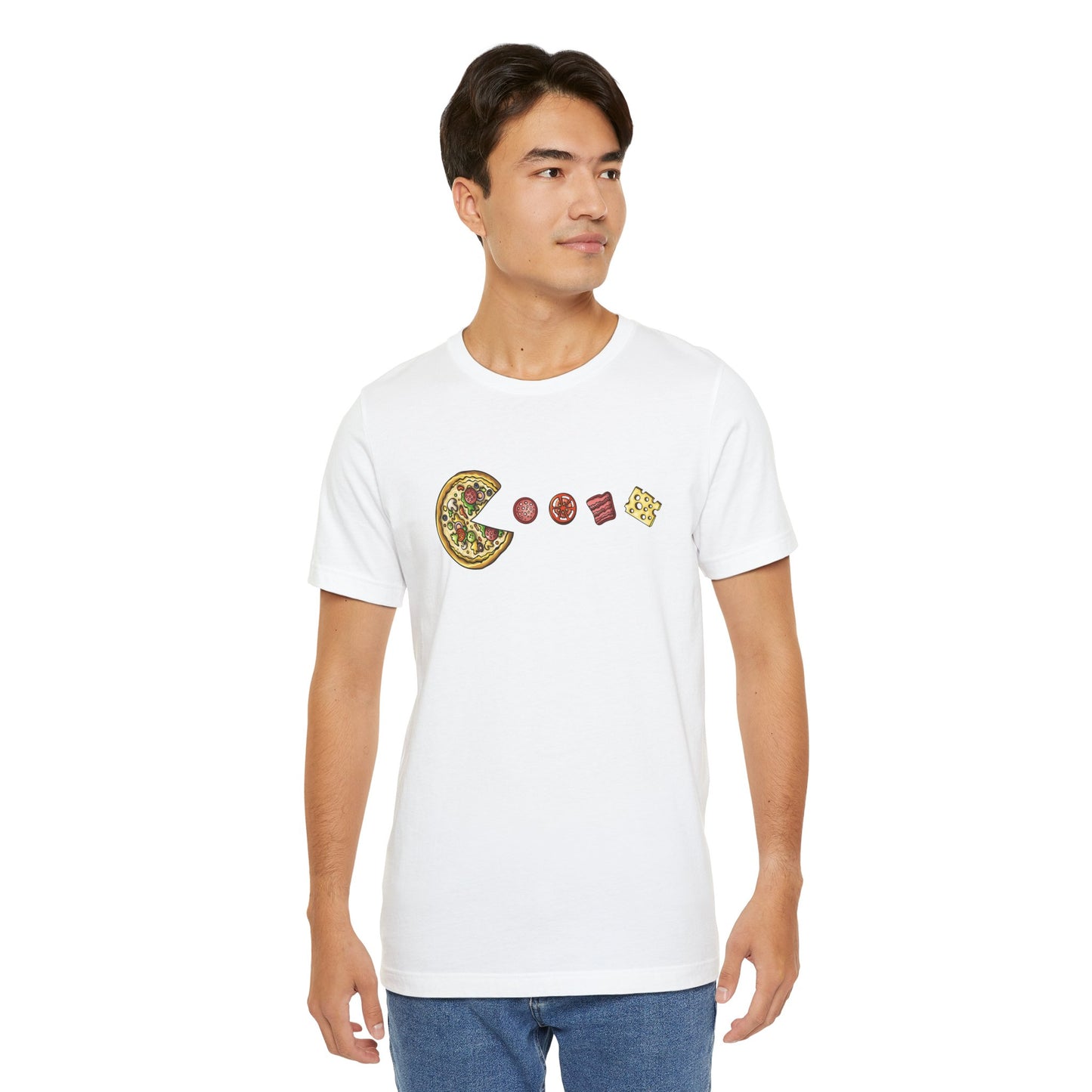 Pizza Pacman Unisex Jersey Short Sleeve Tee