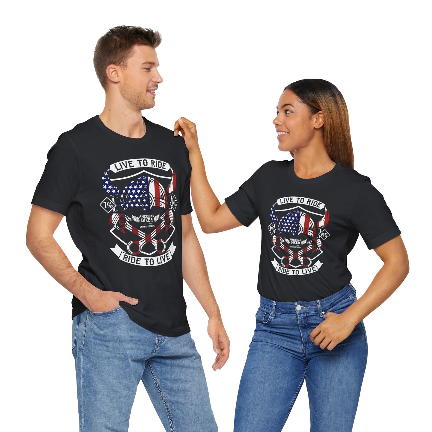 Live To Ride Ride To Live 1% MC Unisex Jersey Short Sleeve Tee