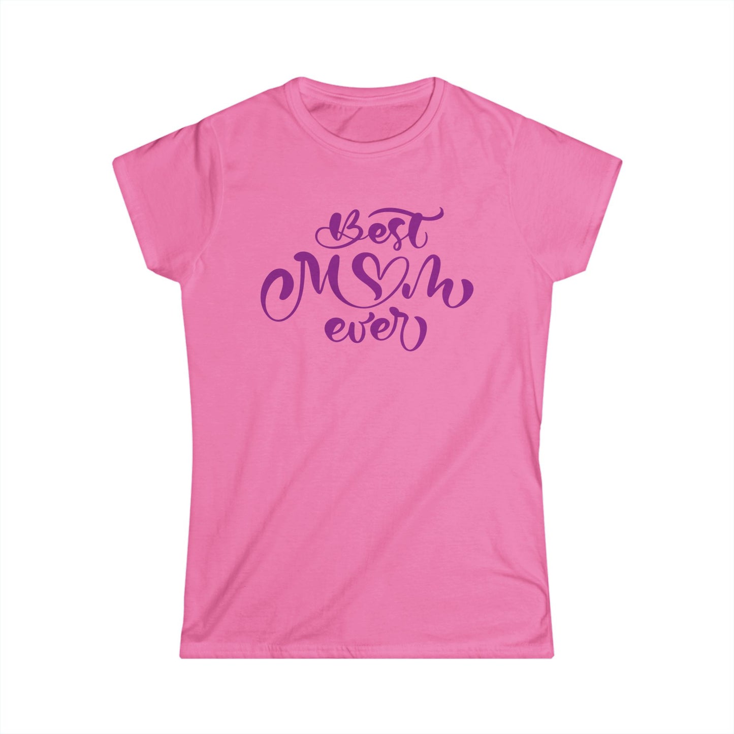 Best Mom Ever Purple Color Print Women's Softstyle Tee