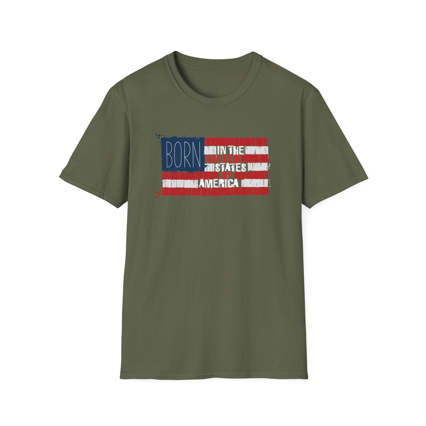Born In The USA Unisex Softstyle T-Shirt