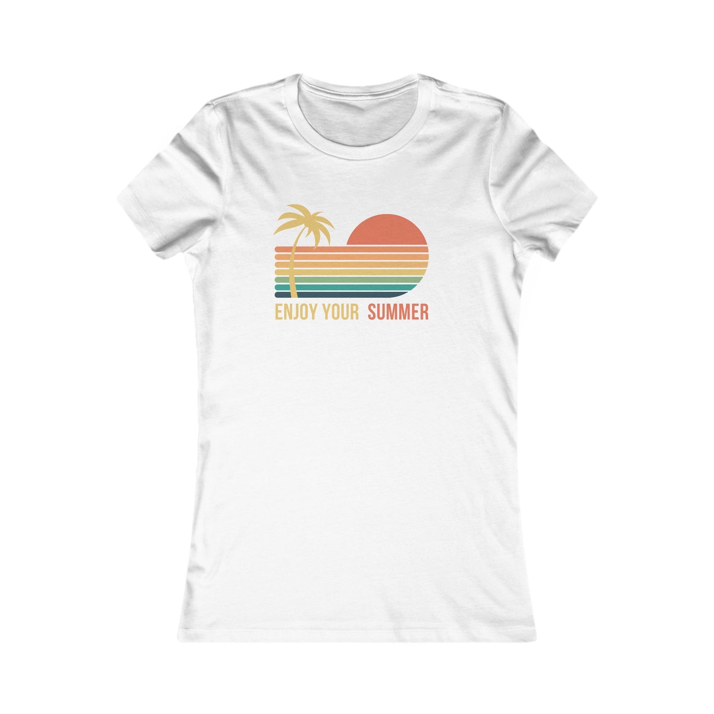 Vintage Summer Vibes Women's Tee - "Enjoy Your Summer" Graphic T-Shirt