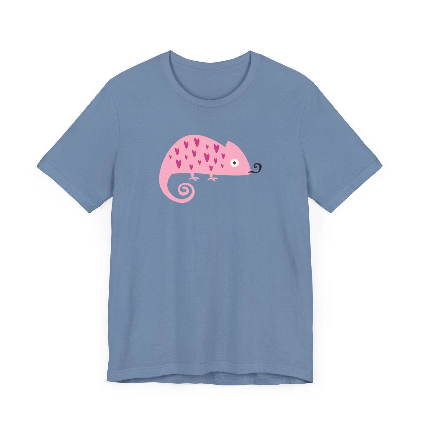 Pink Chameleon Love Heartfelt Charm Unisex Jersey Short Sleeve Tee