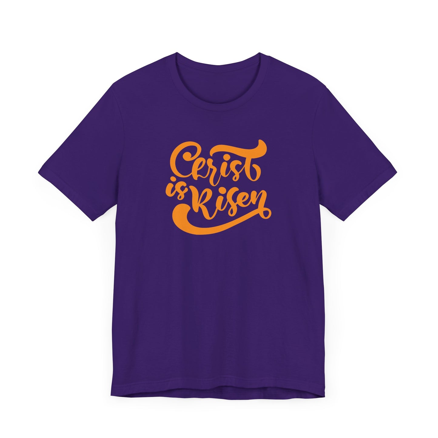 Christ is Risen Orange Print Unisex Jersey Short Sleeve Tee