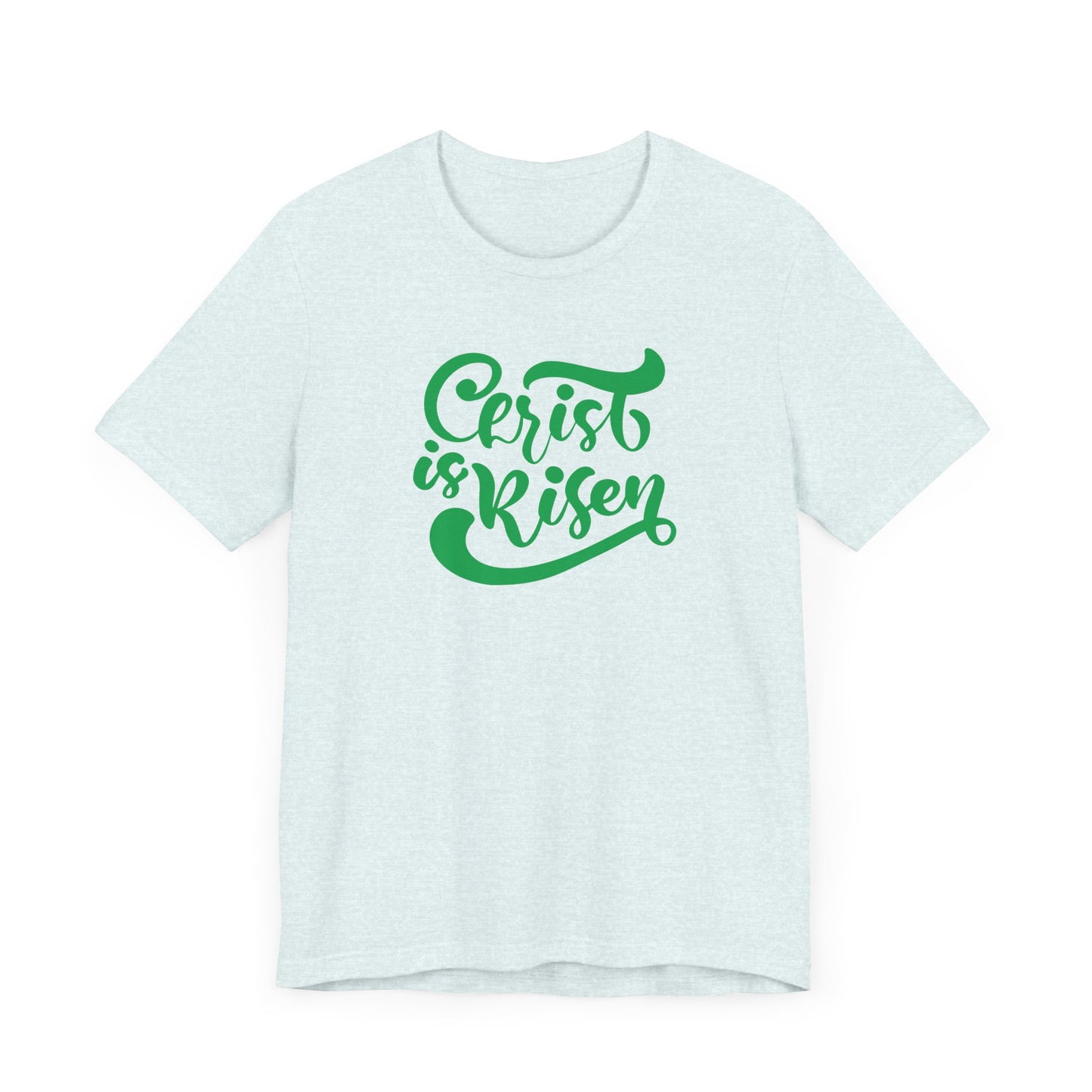 Christ is Risen Green Print Unisex Jersey Short Sleeve Tee
