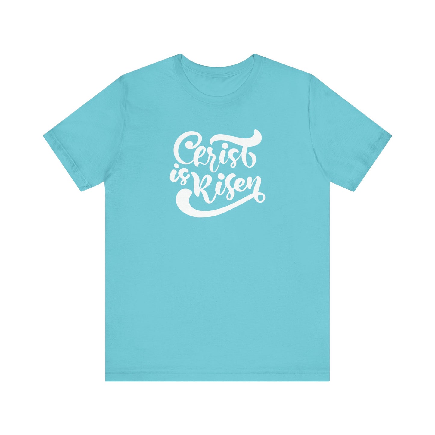 Christ is Risen White Print Unisex Jersey Short Sleeve Tee