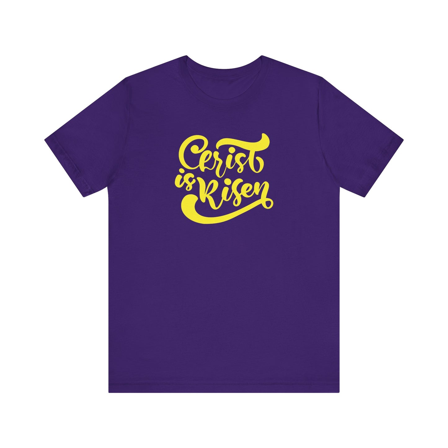 Christ is Risen Yellow Print Unisex Jersey Short Sleeve Tee