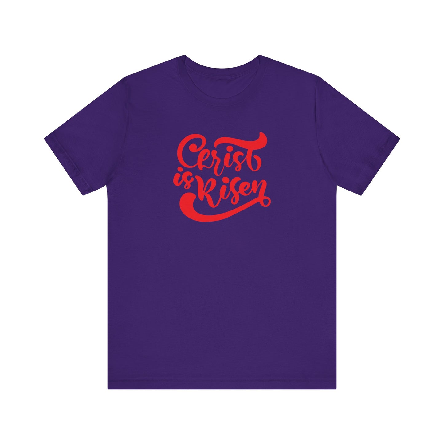 Christ is Risen Red Print Unisex Jersey Short Sleeve Tee