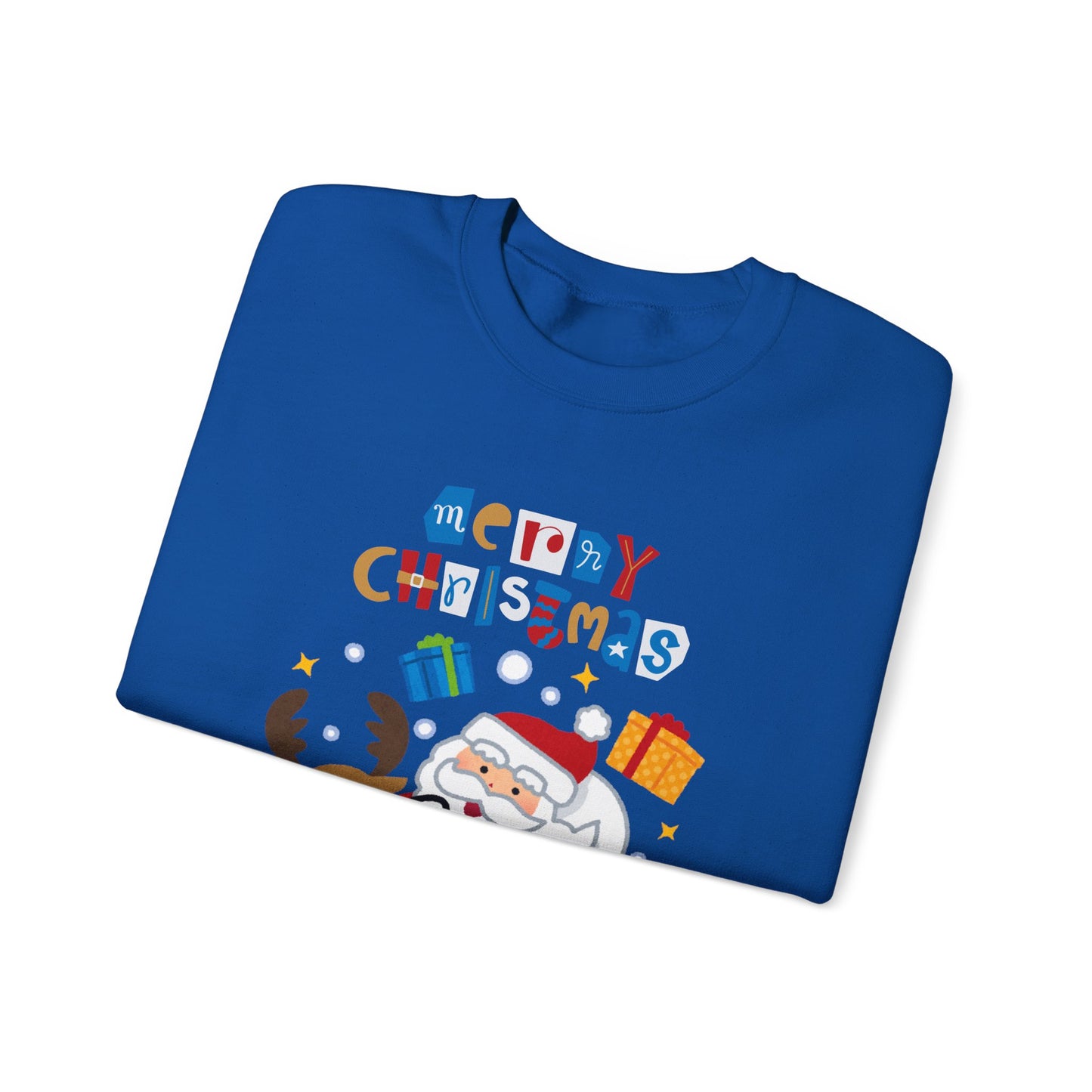 Unisex Heavy Blend Crewneck Sweatshirt Santa & Reindeer Merry Christmas π
π¦β¨