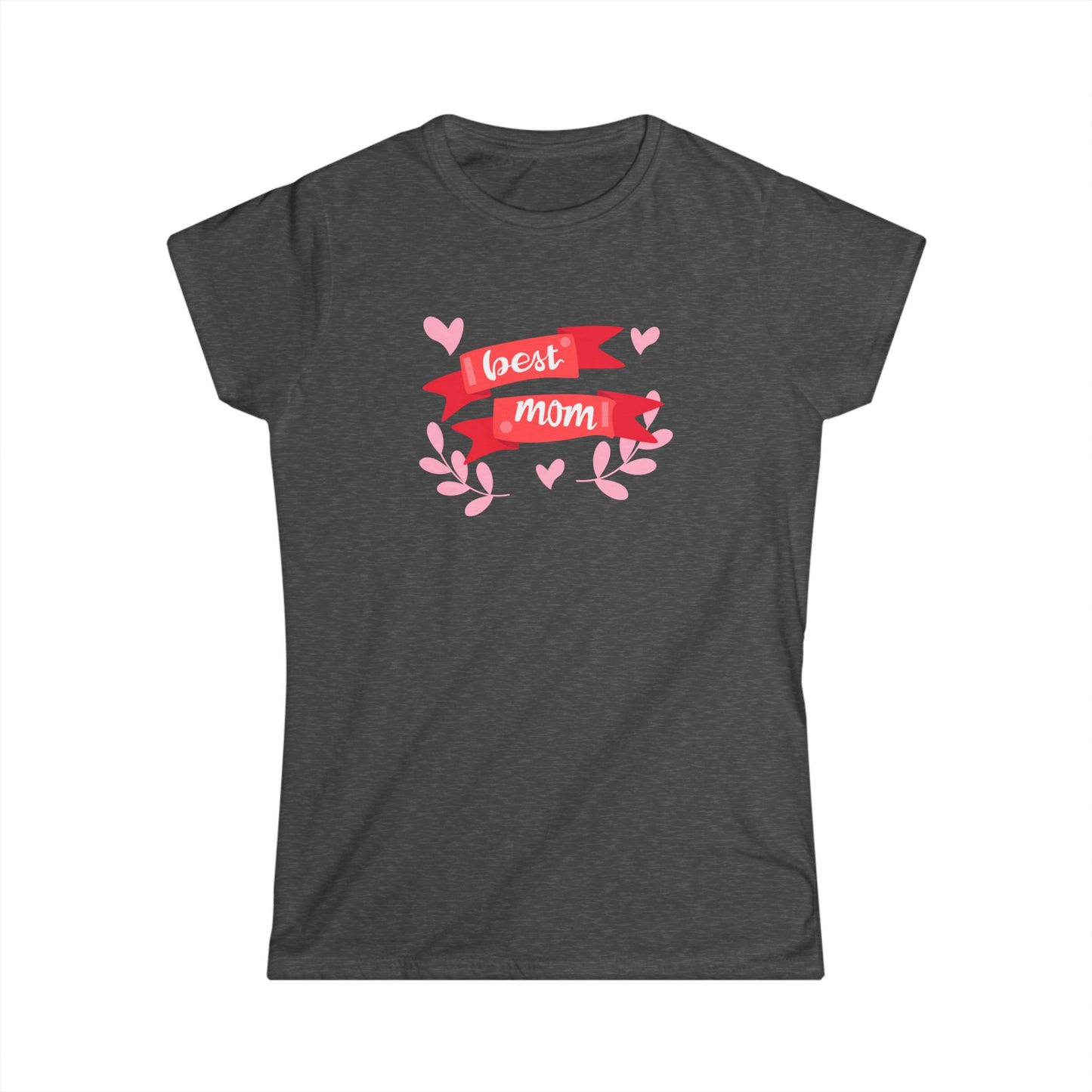Best Mom Multi Color Print Women's Softstyle Tee