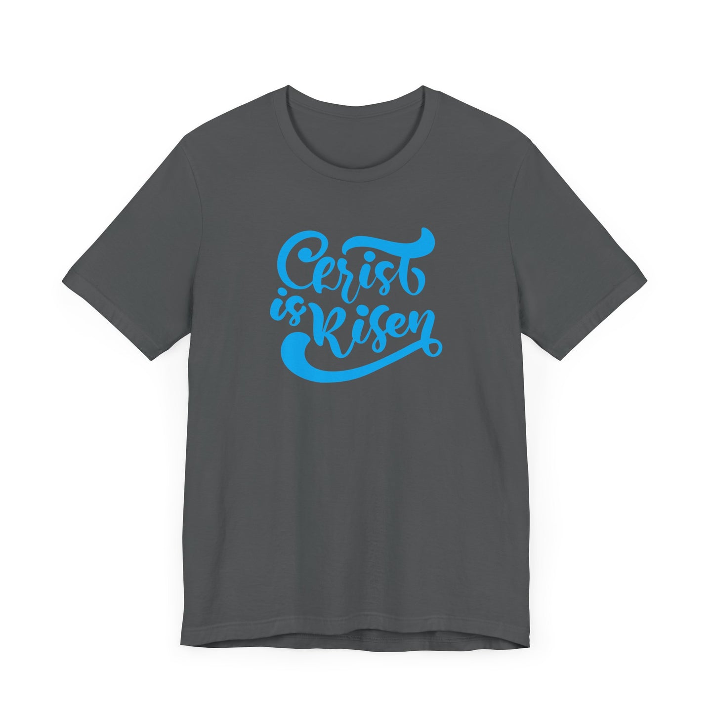 Christ is Risen Blue Print Unisex Jersey Short Sleeve Tee
