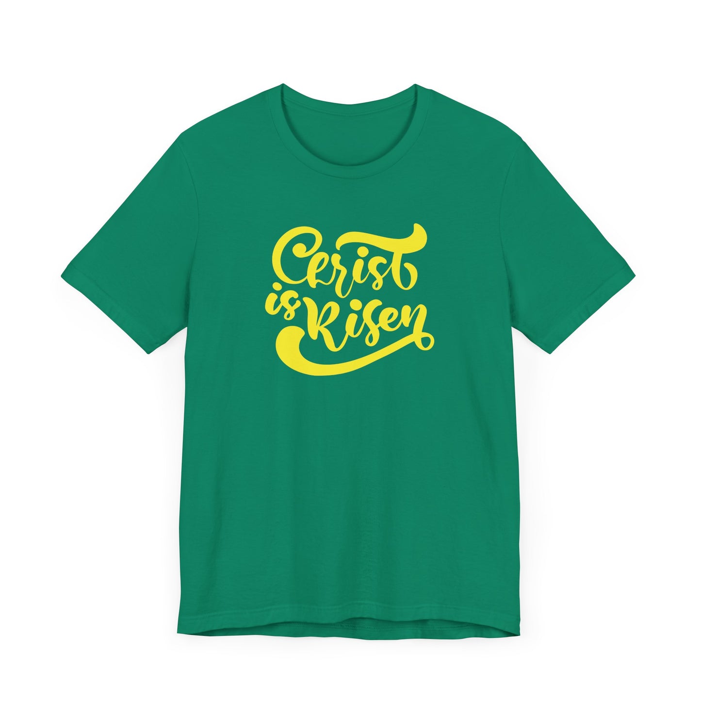 Christ is Risen Yellow Print Unisex Jersey Short Sleeve Tee