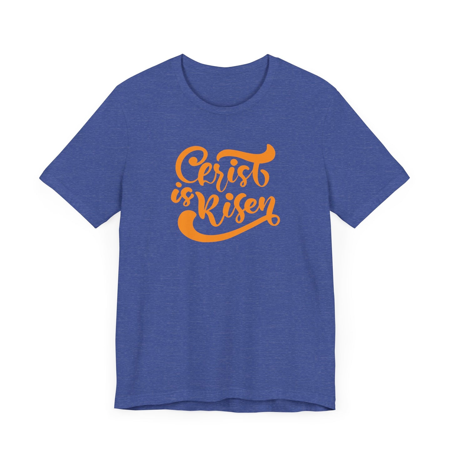 Christ is Risen Orange Print Unisex Jersey Short Sleeve Tee