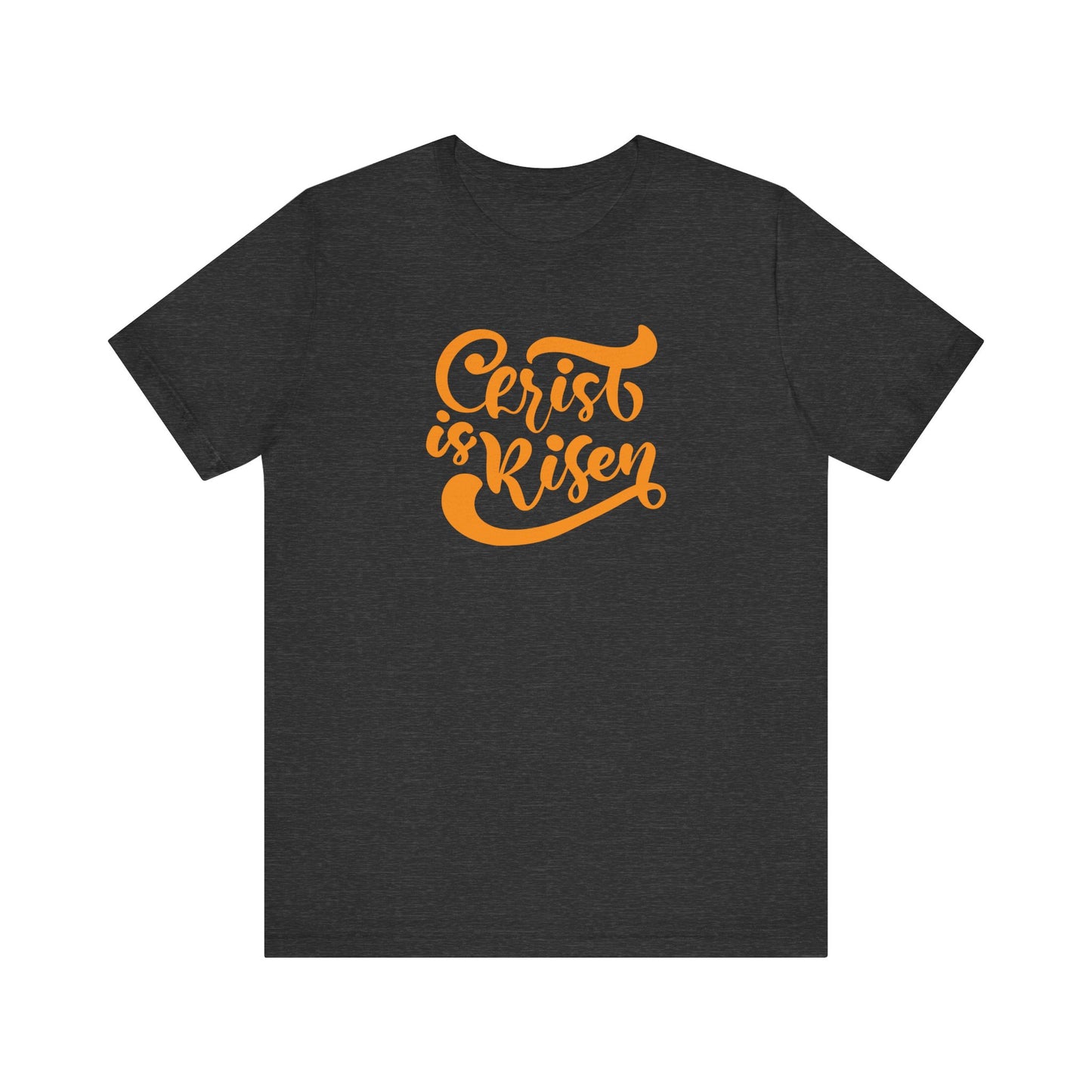 Christ is Risen Orange Print Unisex Jersey Short Sleeve Tee
