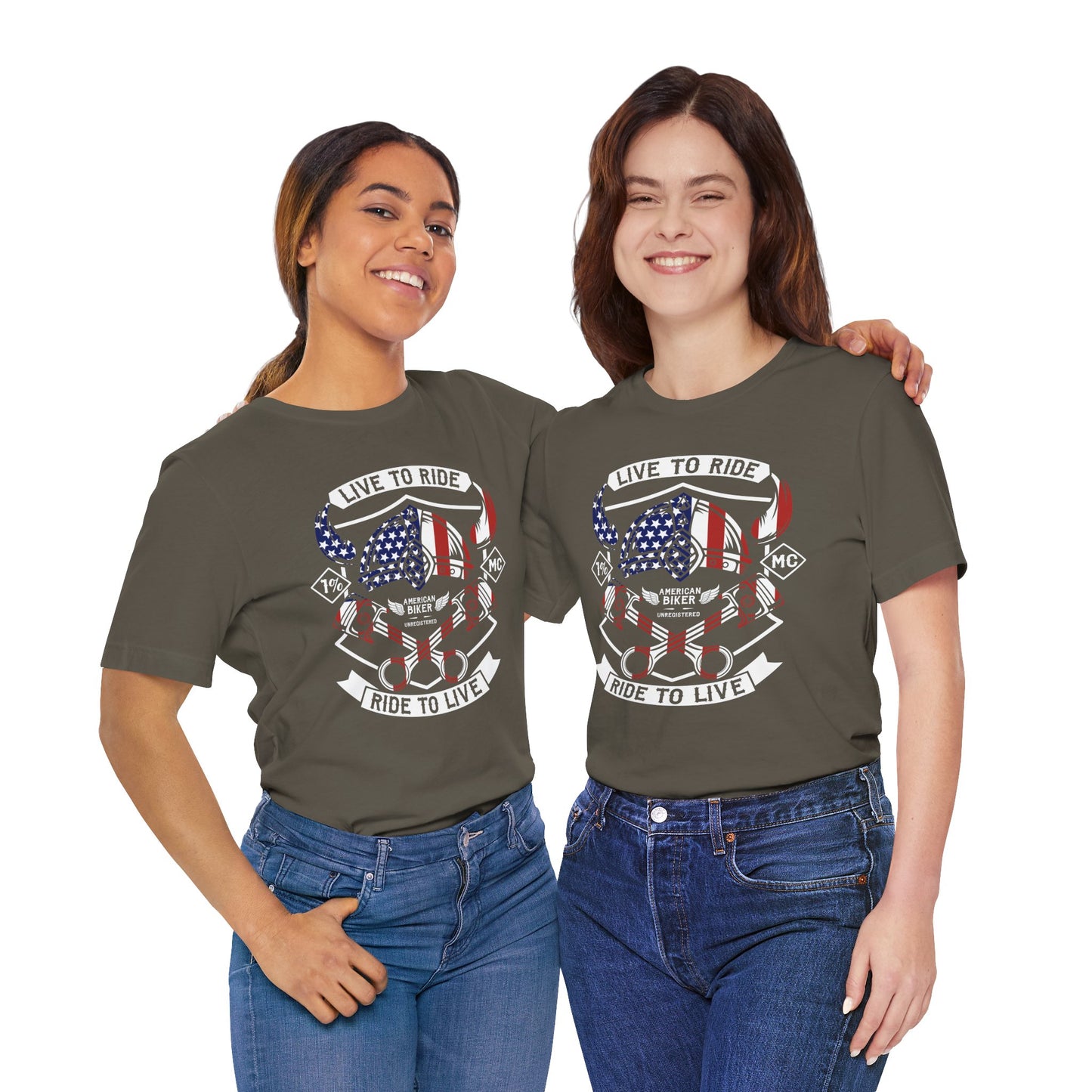 Live To Ride Ride To Live 1% MC Unisex Jersey Short Sleeve Tee