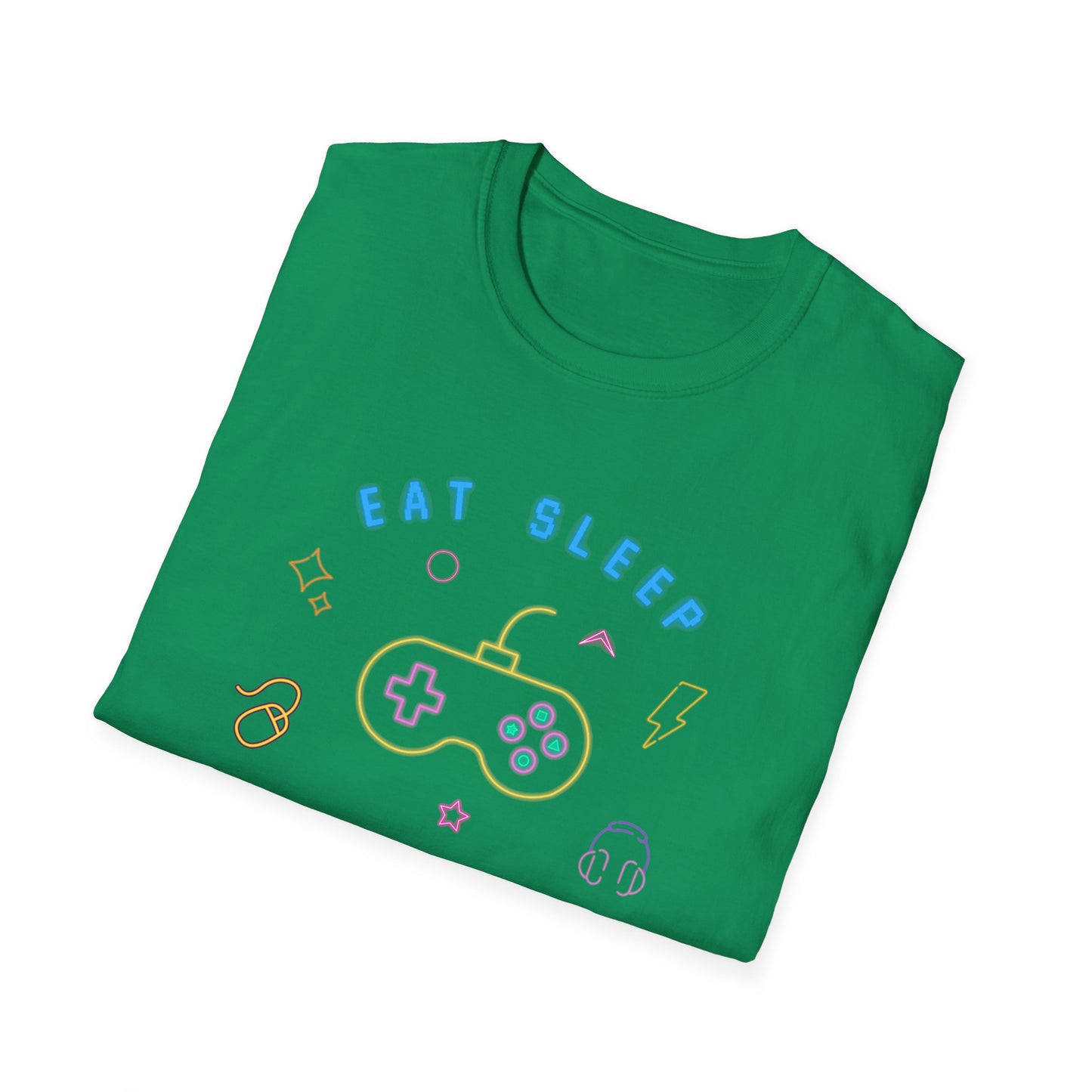 Eat Sleep Game Repeat Unisex Softstyle T-Shirt