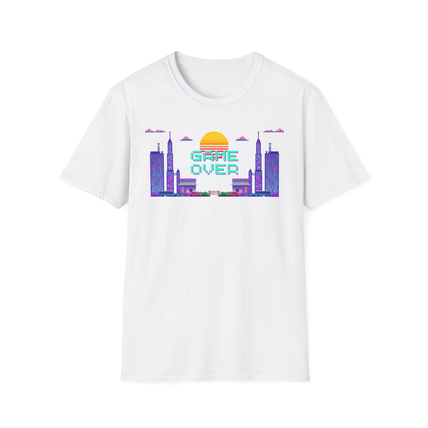 Game Over Sunset Showdown Unisex Softstyle T-Shirt
