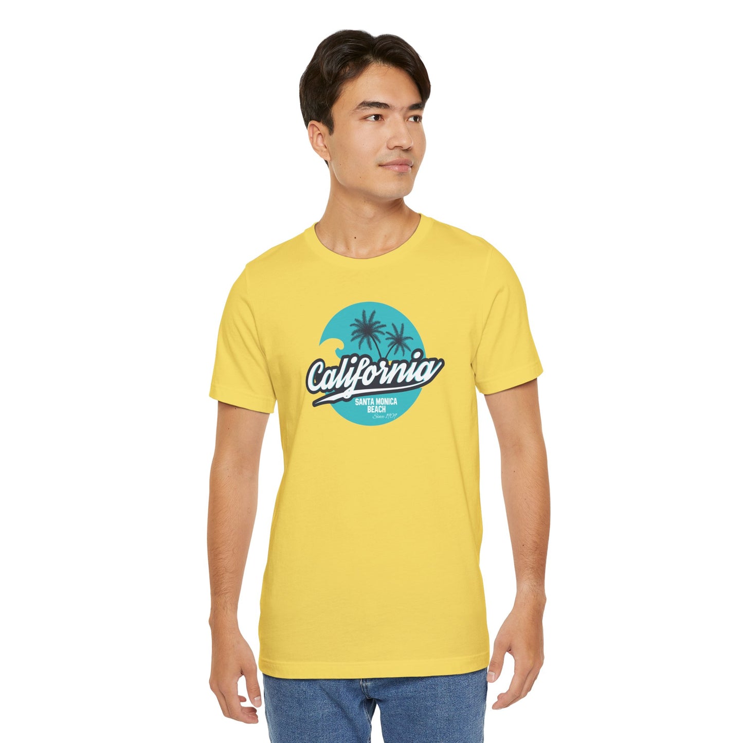California Santa Monica Beach Unisex Jersey Short Sleeve Tee