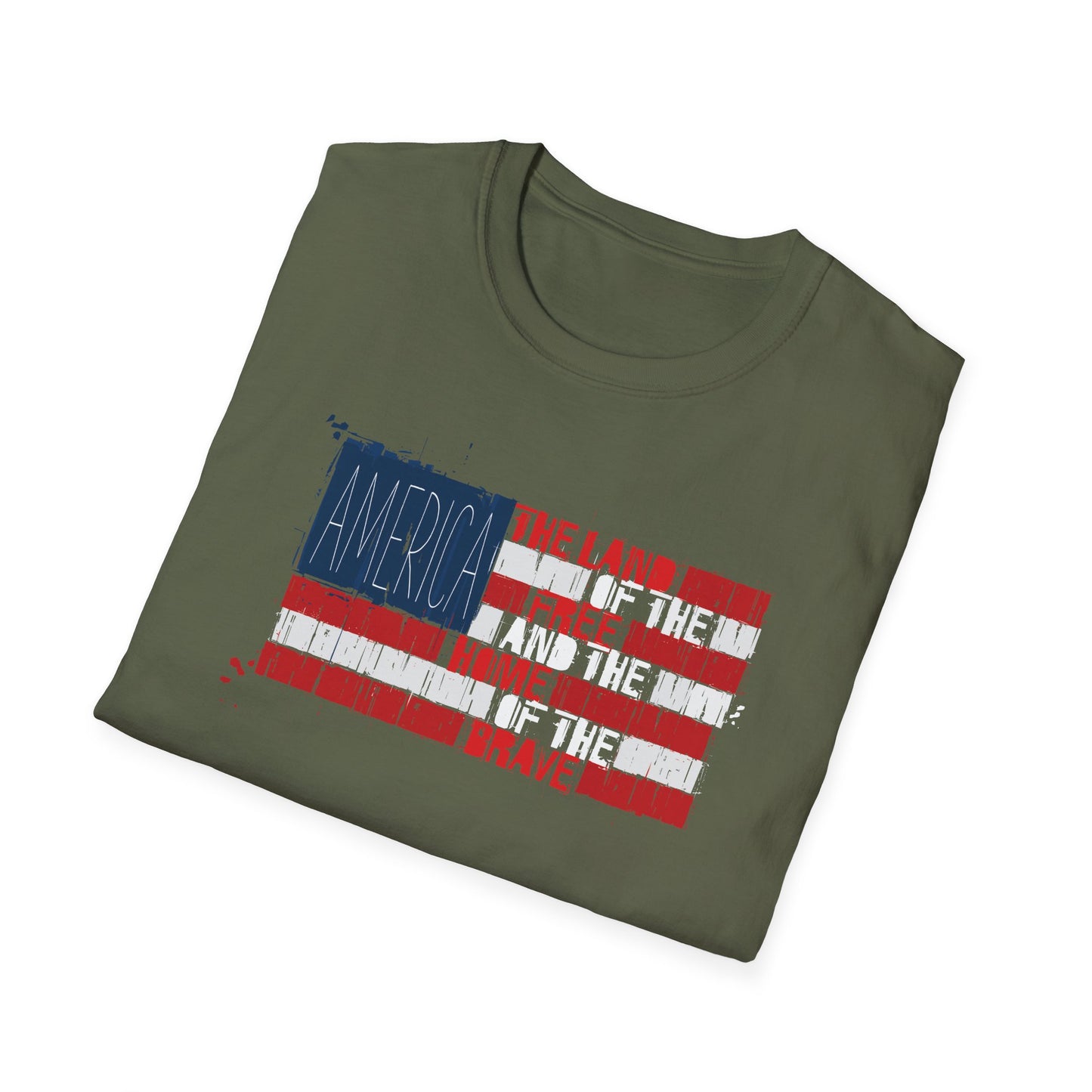 America The Land Of The Free Unisex Softstyle T-Shirt
