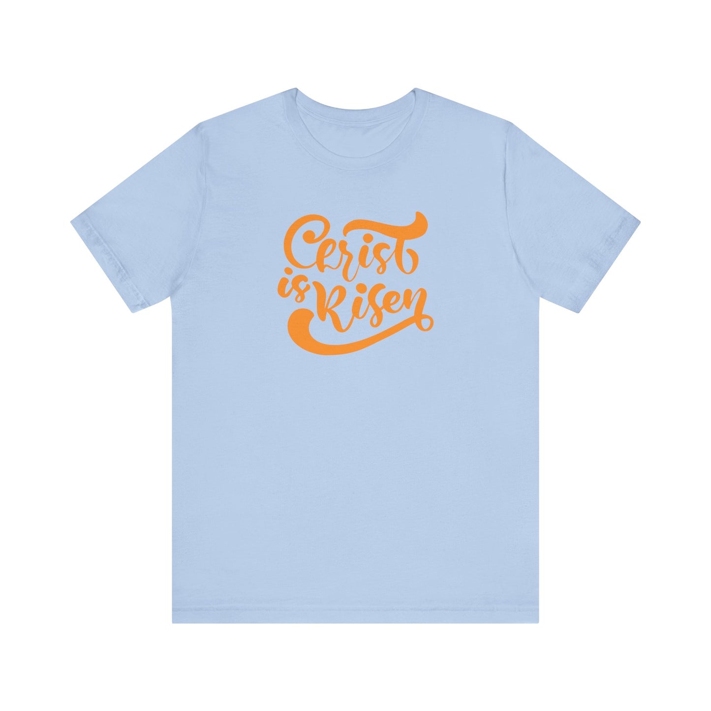 Christ is Risen Orange Print Unisex Jersey Short Sleeve Tee