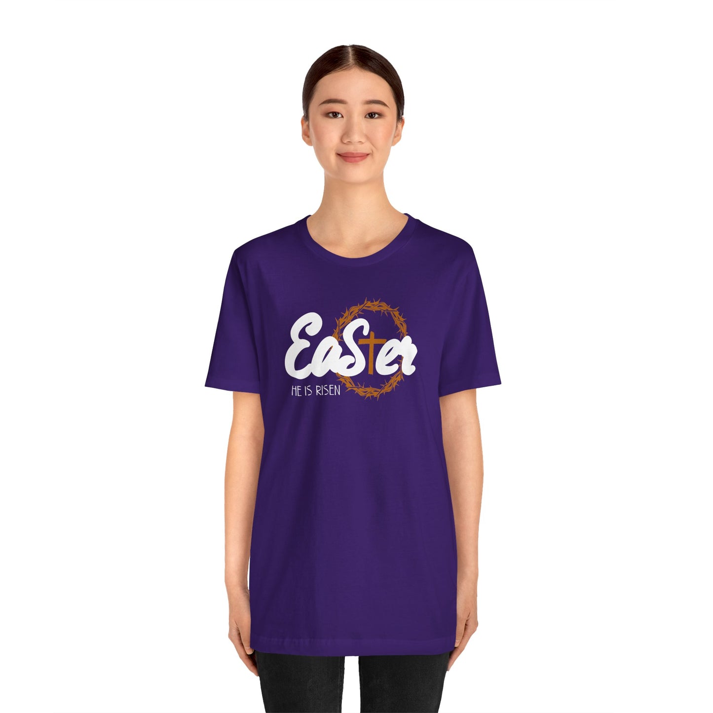 Easter He Is Risen Unisex Jersey Short Sleeve Tee