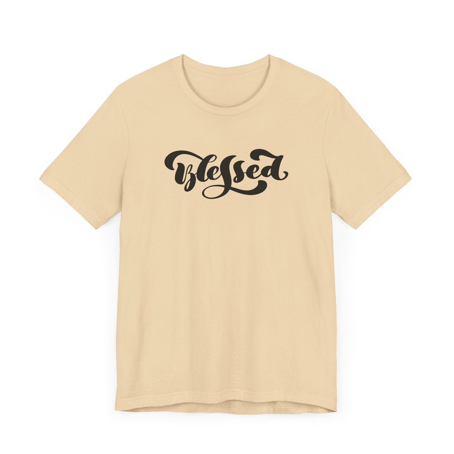 Unisex Jersey Short Sleeve Tee Blessed Quote Black Print