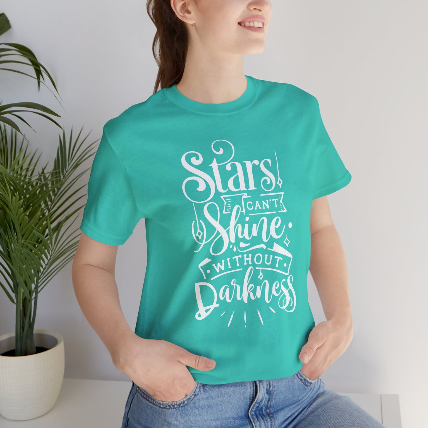 Stars Can't Shine Without Darkness Unisex Jersey Short Sleeve Tee