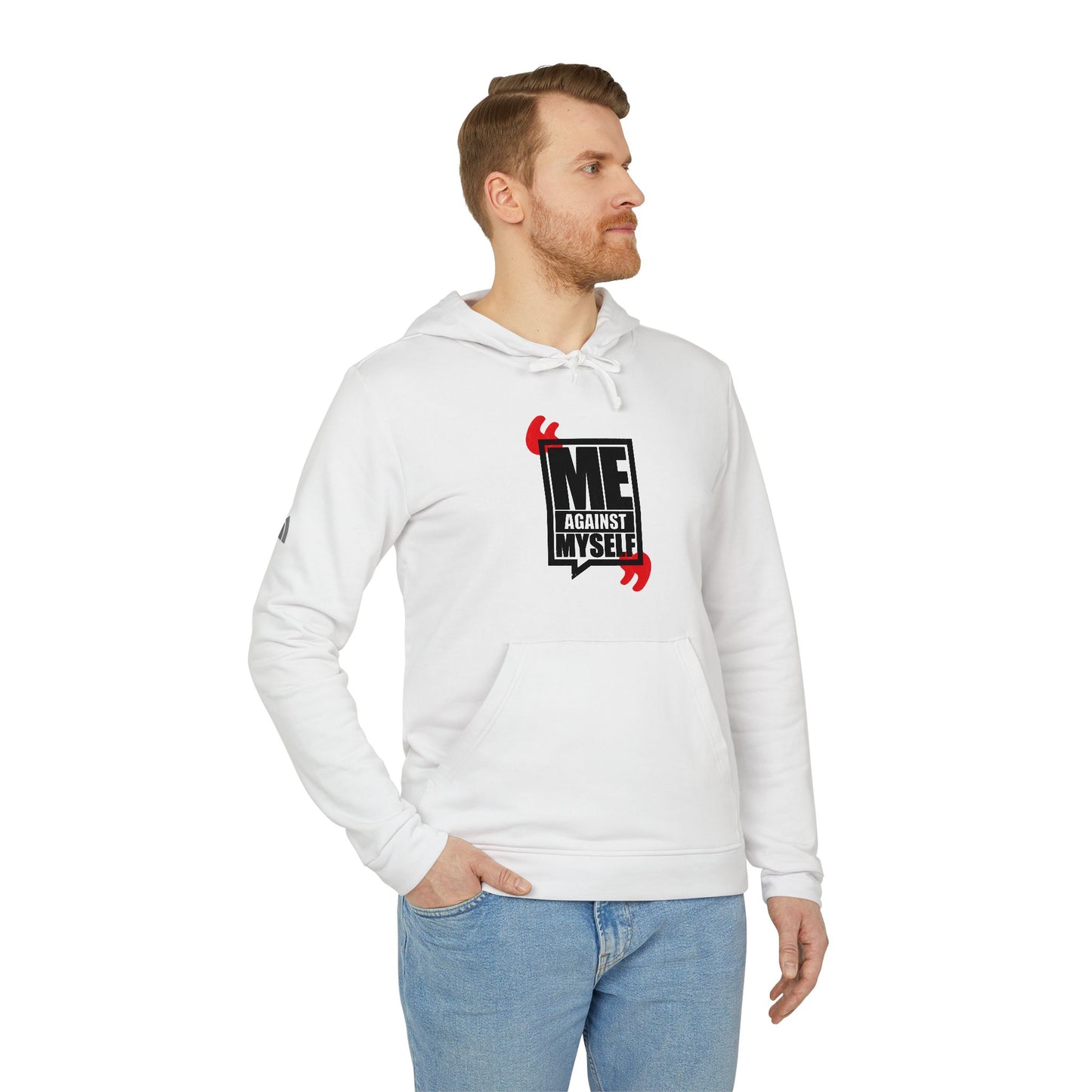 Me Against Myself Adidas Unisex Cozy Fleece Hoodie