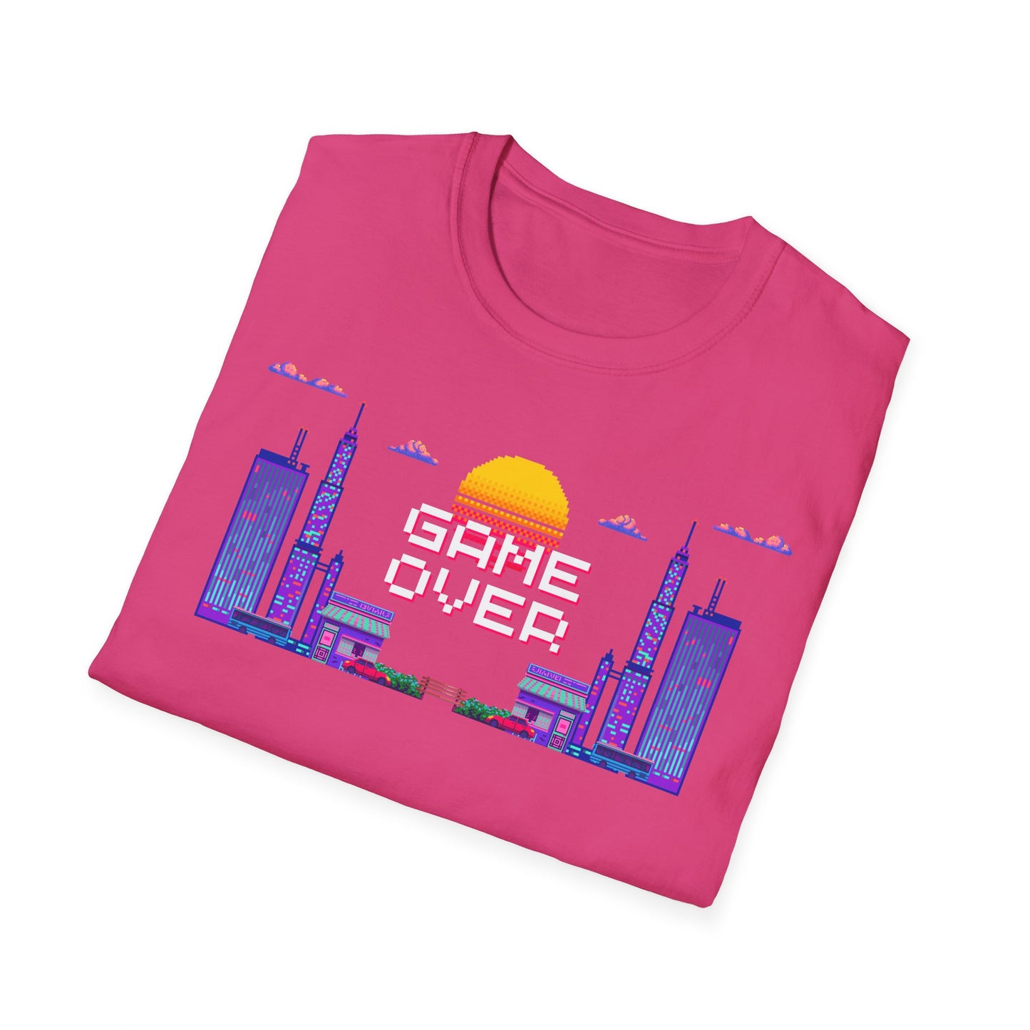 Game Over Sunset Showdown Unisex Softstyle T-Shirt