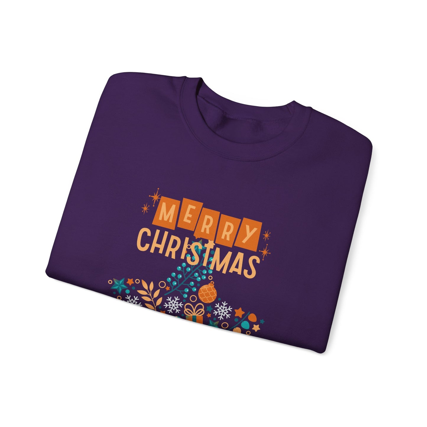 Unisex Heavy Blend Crewneck Sweatshirt Star-Shaped Christmas Montage πβοΈβ¨