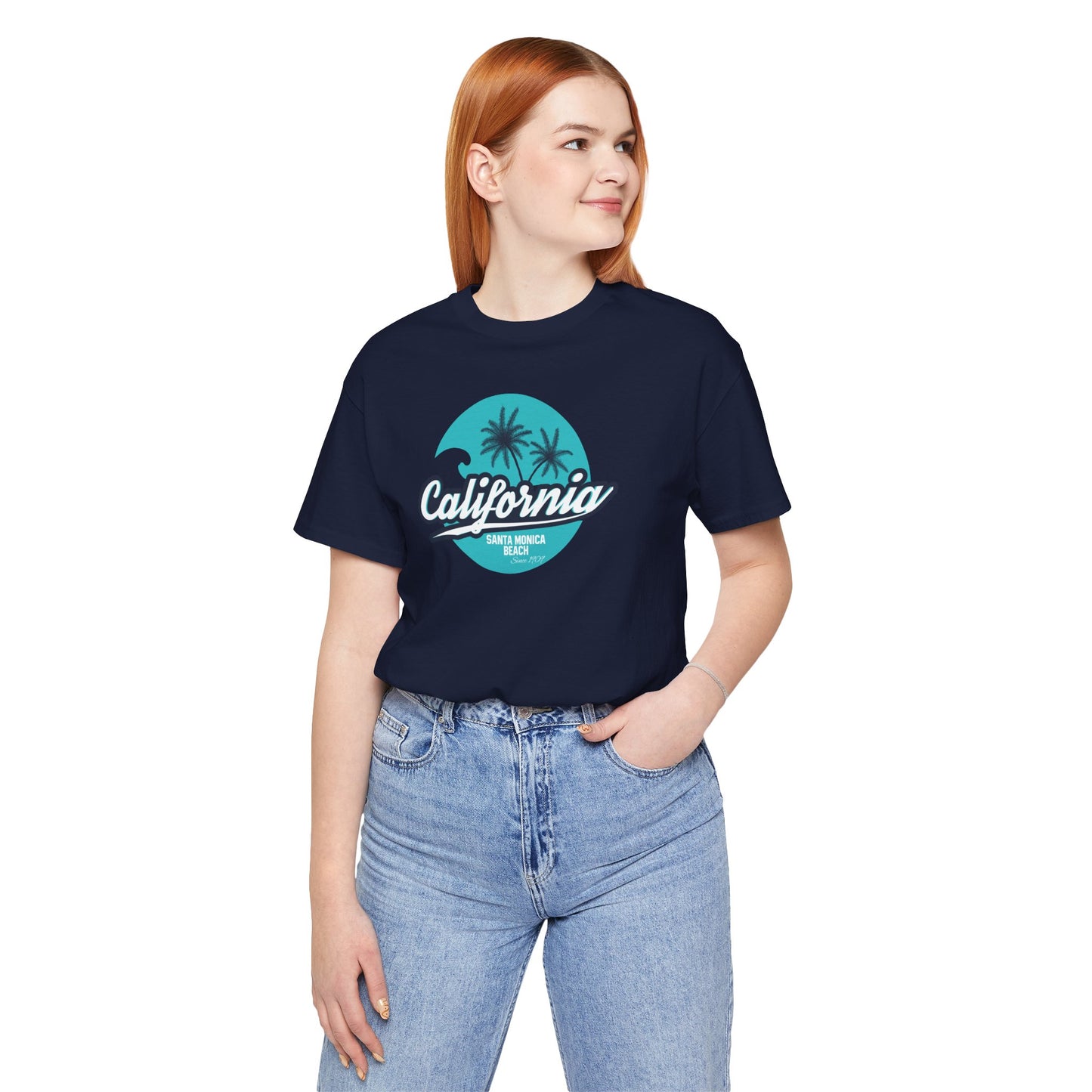California Santa Monica Beach Unisex Jersey Short Sleeve Tee