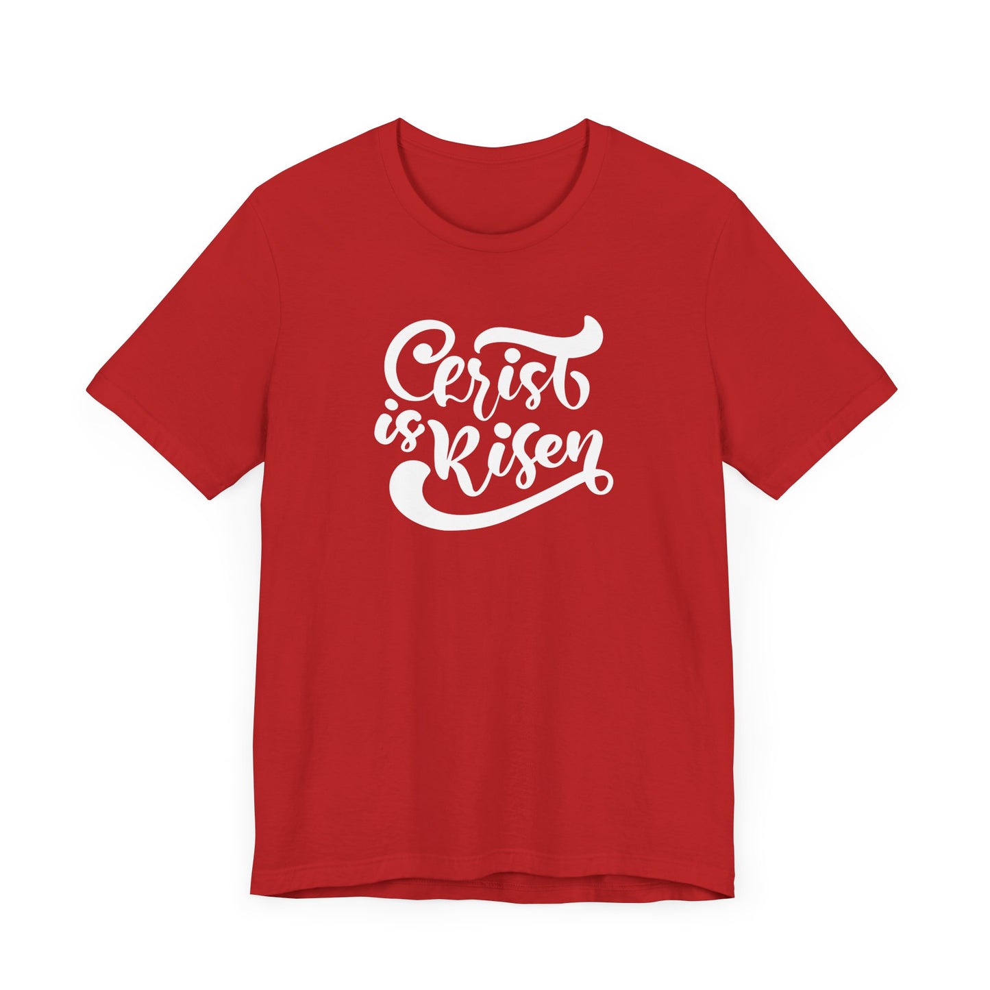 Christ is Risen White Print Unisex Jersey Short Sleeve Tee